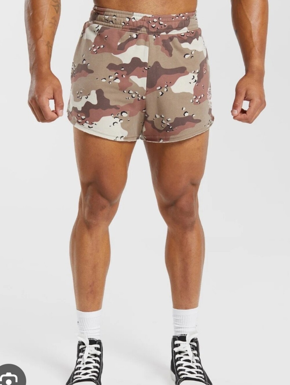 Gymshark Legacy 4” Shorts Medium Cement Brown NWT